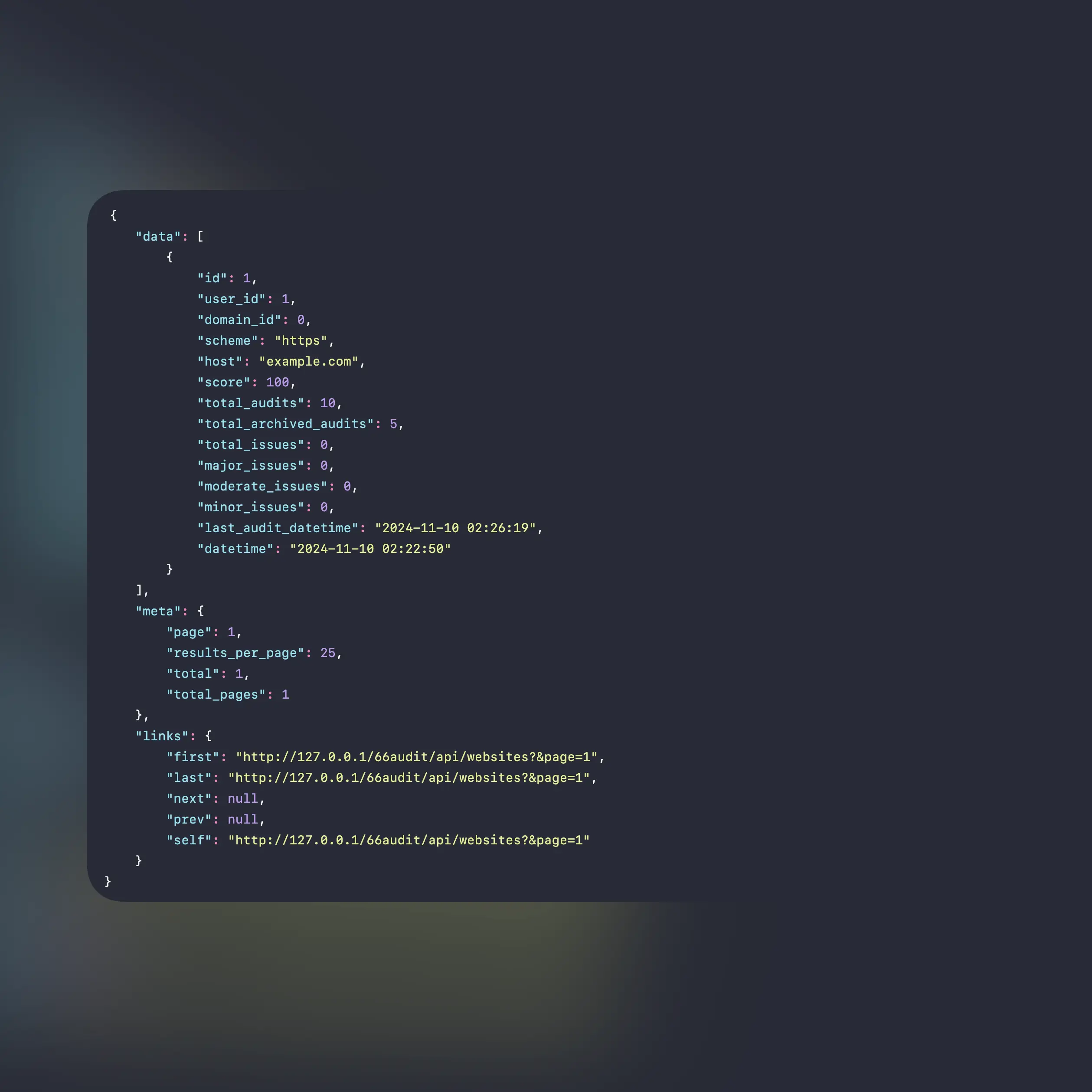 ภาพหน้าจอของคุณสมบัติ API endpoints ของแอป