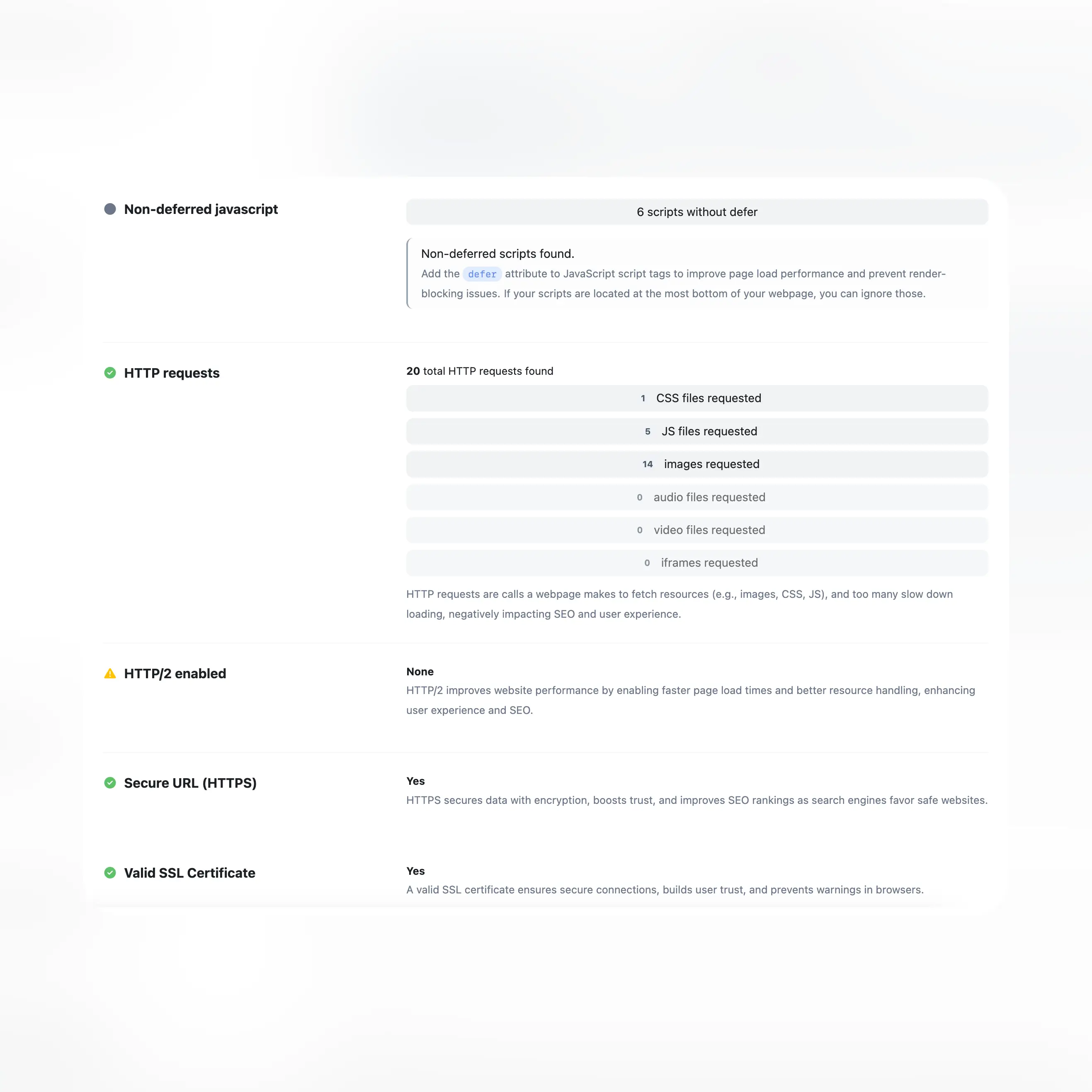 ภาพหน้าจอของการทดสอบที่สร้างจากการตรวจสอบแอป