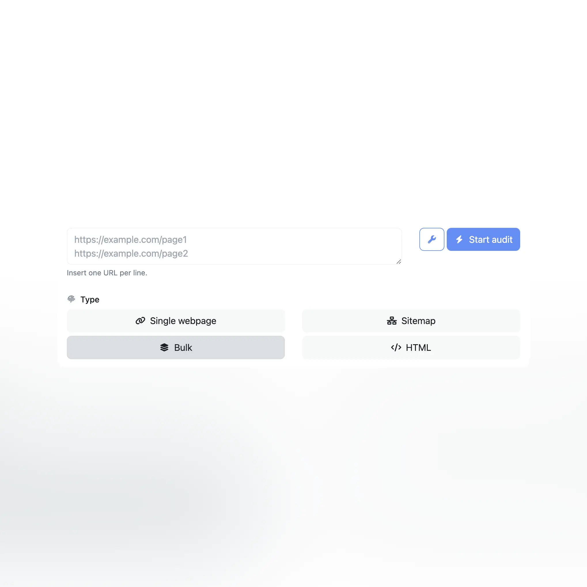 ภาพหน้าจอของแบบฟอร์มสร้างการตรวจสอบแอป